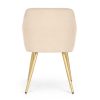 AKORD Estelle Kárpitozott Szék Welúr Bézs Arany Lábakkal 2 db