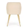 AKORD Estelle Kárpitozott Szék Welúr Bézs Arany Lábakkal 2 db