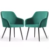 AKORD ESTELLE kárpitozott szék welur üvegzöld fekete lábakkal