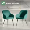 AKORD ESTELLE kárpitozott szék welur üvegzöld fekete lábakkal