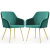 AKORD Furniture Factory ESTELLE kárpitozott szék welúr palackzöld arany lábakkal