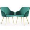 AKORD Furniture Factory ESTELLE kárpitozott szék welúr palackzöld arany lábakkal