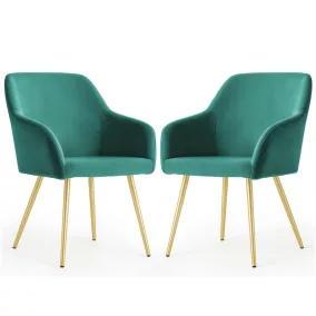   AKORD Furniture Factory ESTELLE kárpitozott szék welúr palackzöld arany lábakkal