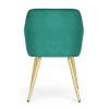 AKORD Furniture Factory ESTELLE kárpitozott szék welúr palackzöld arany lábakkal