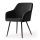 AKORD Estelle kárpitozott szék welúr fekete fekete lábakkal 2 db