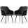 AKORD Estelle kárpitozott szék welúr fekete fekete lábakkal 2 db