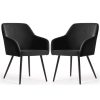 AKORD Estelle kárpitozott szék welúr fekete fekete lábakkal 2 db