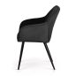   AKORD Estelle kárpitozott szék welúr fekete fekete lábakkal 2 db