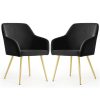 AKORD Furniture Factory ESTELLE Étkezőszék Welúr Fekete Arany Lábakkal 2 db