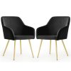 AKORD Furniture Factory ESTELLE Étkezőszék Welúr Fekete Arany Lábakkal 2 db