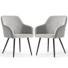 AKORD Furniture Factory ESTELLE kárpitozott szék welúr szürke fekete lábakkal 2 db