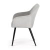 AKORD Furniture Factory ESTELLE kárpitozott szék welúr szürke fekete lábakkal 2 db