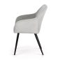   AKORD Furniture Factory ESTELLE kárpitozott szék welúr szürke fekete lábakkal 2 db