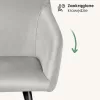 AKORD Furniture Factory ESTELLE kárpitozott szék welúr szürke fekete lábakkal 2 db