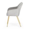 AKORD Estelle kárpitozott szék welúr szürke arany lábakkal