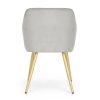 AKORD Estelle kárpitozott szék welúr szürke arany lábakkal