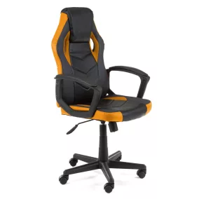   Furniture 4 Gamers FG-19 Gamer Szék Műbőr Fekete-Narancssárga Ergonomikus