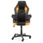   Furniture 4 Gamers FG-19 Gamer Szék Műbőr Fekete-Narancssárga Ergonomikus