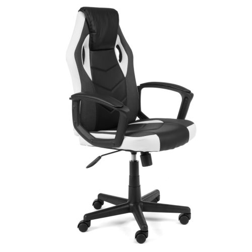 F4G FG-19 Gamer Szék Fekete-Fehér Ergonomikus