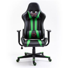   Furniture 4 Gamers FG33 Gamer Szék Műbőr Fekete-Zöld Ergonomikus