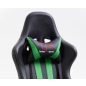   Furniture 4 Gamers FG33 Gamer Szék Műbőr Fekete-Zöld Ergonomikus