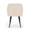 AKORD Florence Kárpitozott Étkezőszék Bársony Bézs Fekete Lábakkal