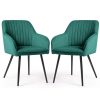AKORD Florence kárpitozott szék welúr üvegzöld fekete lábakkal