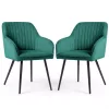 AKORD Florence kárpitozott szék welúr üvegzöld fekete lábakkal
