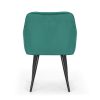 AKORD Florence kárpitozott szék welúr üvegzöld fekete lábakkal