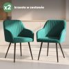 AKORD Florence kárpitozott szék welúr üvegzöld fekete lábakkal