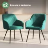 AKORD Florence kárpitozott szék welúr üvegzöld fekete lábakkal