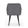 AKORD Florence bársony kárpitozott szék függőleges varrásokkal sötét grafit fekete lábakkal 2 db