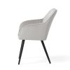 AKORD Florence Kárpitozott Étkezőszék Bársony Szürke Fekete Lábakkal 2 db