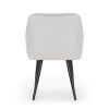 AKORD Florence Kárpitozott Étkezőszék Bársony Szürke Fekete Lábakkal 2 db