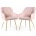 AKORD FLORENCE Tapicerowane Welurowe Szék Puder Rózsaszín Arany Lábakkal 2 db