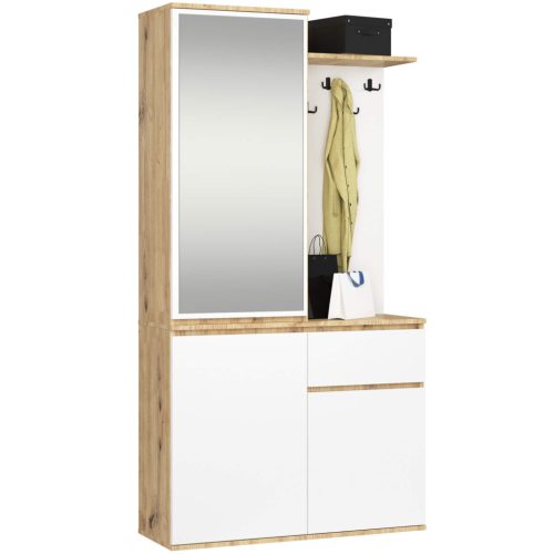 AKORD Entro Előszobai Szekrényrendszer Artisan Tölgy/Fehér