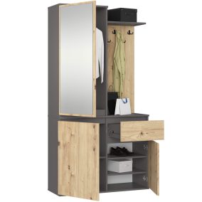   AKORD Entro Előszobai Szekrénysor Grafitszürke/Artisan Tölgy