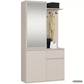   AKORD Entro Előszoba Bútor Laminált Forgácslap Kasmír Tükörrel