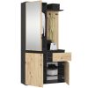 AKORD Entro Előszobai Szekrényrendszer Fekete/Artisan Tölgy