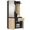 AKORD Entro Előszobai Szekrényrendszer Fekete/Artisan Tölgy