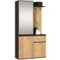AKORD Entro Előszobai Szekrényrendszer Fekete/Tölgy Craft