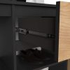 AKORD Entro Előszobai Szekrényrendszer Fekete/Tölgy Craft