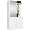 AKORD Entro Előszobai Szekrényrendszer Fehér Tükörrel