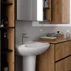 AKORD VAMI Tükrös Fürdőszobai Fali Szekrény Craft Tölgy/Fekete 90cm