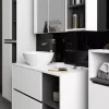 AKORD VAMI W90 Tükrös Fürdőszobai Fali Szekrény Fehér-Grafit