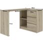 AKORD CLP Sarok Íróasztal Sonoma Tölgy Fehér 3 Fiókos
