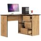 AKORD CLP B16 Sarok Íróasztal 3 Fiókos Craft Tölgy