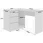 AKORD B16 Sarok Íróasztal 124 cm 3 Fiókos Craft Tölgy