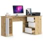   AKORD B20 Sarok Íróasztal Artisan Tölgy-Fehér 155 cm 3 Fiókos