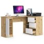   AKORD B20 Sarok Íróasztal Artisan Tölgy-Fehér 155 cm 3 Fiókos